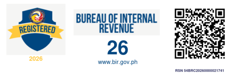 Bureau of Internal Revenue (BIR) Registered Business Seal - RSN 54BRC20260000021741
